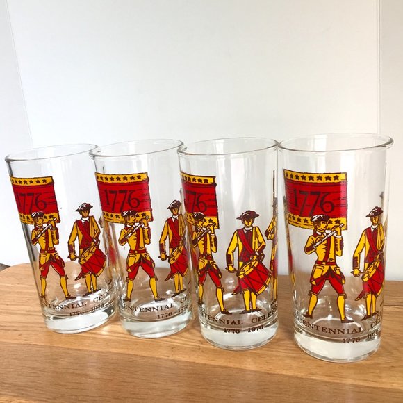 VTG Bicentennial Glasses Fife & Drum 1776 Lot 4